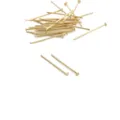 Spilli con testa dorati per creazione di bijoux fai da te perni in metallo accessori - Chiodino a testa piatta (120#) / 0.7x20mm (50 pezzi/confezione) / rivestimento in oro 14k