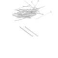 Spilli a testa piatta in metallo argentato per la creazione di gioielli fai da te. - Chiodino a T (122#) / 0.7x20mm (50 Pezzi/Confezione) / Placcato Argento