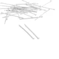 Spilli con testa piatta argentati per bigiotteria fai da te, perline bracciali collane. - Chiodino a T (126#) / 0.7x25mm (50 Pezzi/Confezione) / Placcato Argento