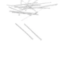 Spilli a testa piatta argentati per creazione di gioielli fai da te e bracciali. - Chiodino a T (130#) / 0.7x30mm (50 Pezzi/Confezione) / Placcato Argento