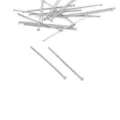 Spilli a testa piatta argentati per creazione di gioielli fai-da-te e accessori per bracciali. - Chiodo a T (131#) / 50 Pezzi/Confezione (0.7x30mm) / Oro bianco
