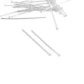 Spilli metallici con testa piatta color argento per creazione di gioielli bracciali DIY - Chiodo a T (134#) / 50 Pezzi/Confezione (0.7x35mm) / Argento