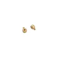 Dorato DIY Gioielli Perle Terminali di Crimpatura Fermi Piccoli Accessori Parti - Coprinodi (141#) / Confezione da 1 Pezzo (3.2mm) / Placcatura in oro 18K
