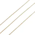 Catene metalliche dorate maglie componenti di accessori per gioielli DIY bracciali collane - Catena a O Appiattita (144#) / 1 Metro/Confezione (1.0mm) / rivestimento in oro 14k