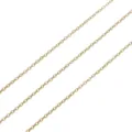 Catena a maglie dorate per gioielli fai da te, delicata catena in metallo per bracciale - Catena a O Appiattita (146#) / 1 Meter/Pack (1.6mm) / rivestimento in oro 14k