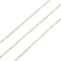 Componente di catena in metallo dorato per creazione di bracciali collane gioielli - Catena a O Appiattita (147#) / 1 Metro/Confezione (2.0mm) / rivestimento in oro 14k