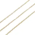 Catena di estensione in metallo dorato per creazione di gioielli fai da te, accessorio. - Catena a O Appiattita (148#) / 1 Metro/Confezione (2.5mm) / rivestimento in oro 14k