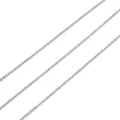 Catena in metallo argentato per accessori di gioielli DIY, variante catenina fine. - Catena a O Appiattita (150#) / 1 Metro/Confezione (1.3mm) / Placcatura elettrolitica in platino