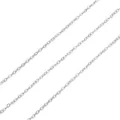 Catena in metallo argentato maglia componente creazione gioielli bracciale collana accessorio - Catena a O piatta / 2,0 mm (1 m/Confezione) / Placcatura elettrolitica in platino