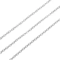 Catene in metallo argentato per la creazione di gioielli fai da te e accessori artigianali. - Catena a O piatta / 2,5 mm (1 m/Confezione) / Placcatura elettrolitica in platino