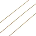 Catena dorata collana o braccialetto creazione gioielli componente accessorio design delicato. - Catena a Maglie Tonde / 1,3 mm (1 m/Confezione) / rivestimento in oro 14k