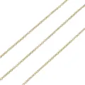 Catene di estensione per gioielli dorate maglie per bracciali e collane DIY fatte a mano brillanti. - Catena a Maglie Tonde / 1,6 mm (1 m/Confezione) / rivestimento in oro 14k