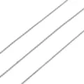 Catena in metallo argentato accessorio per gioielli fai da te braccialetto, lucida. - Catena a Maglie Tonde / 1,3 mm (1 m/Confezione) / Placcatura elettrolitica in platino