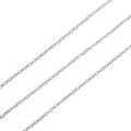 Catene in metallo argentato per la creazione di gioielli fai da te, accessori resistenti. - Catena a Maglie Tonde / 2,0 mm (1 m/Confezione) / Placcatura elettrolitica in platino