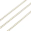Catena di estensione in metallo dorato per gioielli DIY, accessorio catena artigianale. - Catena di estensione / 4mm (1m/Confezione) / rivestimento in oro 14k