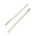 Catena di prolunga dorata con chiusura a moschettone accessori gioielli DIY set nuovo - Catena di estensione / Lunghezza Totale 60 mm (1 Pz/Confezione) / rivestimento in oro 14k