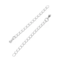 Catena di estensione argentata per creazione di gioielli DIY, accessori regolabili. - Catena di estensione / Lunghezza Totale 60 mm (1 Pz/Confezione) / Placcato Argento