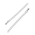 Catena di estensione argentata fai da te accessori per gioielli braccialetto collana - Catena di estensione (171#) / 60mm (1 Pezzo/Confezione) / Placcatura elettrolitica in platino