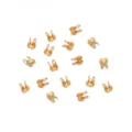 Coprinodo dorati perline terminali pinze per creazione di gioielli fai da te, bracciali e collane. - Coprinodo laterale (176#) / 2x2x3.6mm (50 Pezzi/Confezione) / Placcatura in oro vero 18K