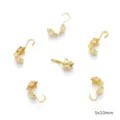 Perline terminali a stella dorate 5x10mm accessori per la creazione di gioielli fai da te - Coprinodo a stella (179#) / 5x10mm (20 Pezzi/Confezione) / Placcatura in oro 14K
