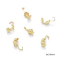 Terminali per perline a fiore oro 5x10mm componenti per gioielli fai da te bracciale - Coprinodo a fiore (180#) / 5x10mm (20 Pezzi/Confezione) / Placcatura in oro 14K