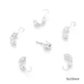 Copri nodi perline stella argento 5x10mm accessori per creazione di gioielli DIY braccialetto - Coprinodo a Forma di Stella (184) / 5x10mm (20 Pezzi/Confezione) / Placcato Argento