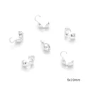 Coprinodi a conchiglia color argento terminali per creazione di gioielli fai da te 5x10mm - Coprinodo a Conchiglia (186) / 5x10mm (20 Pezzi/Confezione) / Placcato Argento