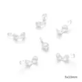 Terminali per perline conchiglia argento 5x10mm accessori per gioielli fai da te bracciale. - Coprinodo a Forma di Conchiglia (188) / 5x10mm (20 Pezzi/Confezione) / Placcato Argento