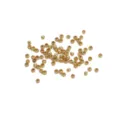 Perline distanziatrici in metallo dorato per gioielli fai da te, piccole perline per bracciali. - Schiaccino 2.0 (190) / Foro circa 1mm (100 pezzi/confezione) / rivestimento in oro 14k