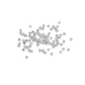 Perline distanziatrici in metallo argentato per la creazione di gioielli fai da te bracciali. - 2.0 Perla di posizionamento (191#) / Confezione da 100 Pezzi (Apertura circa 1mm) / Placcato Argento