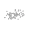 Perline distanziatrici in metallo argentato perline tonde sciolte per la creazione di gioielli DIY - 2.5 Perla di posizionamento (195#) / 100 Pezzi/Confezione (Foro di circa 2mm) / Placcato Argento