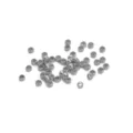Perline distanziatrici in metallo argentato, componenti per gioielli fai-da-te, variante lucida. - 2.5 Perla di posizionamento (196#) / 100 Pezzi/Confezione (Foro di circa 2mm) / Placcatura elettrolitica in platino