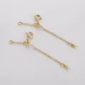 Catena di estensione per gioielli DIY in oro con chiusura a molla e perla per bracciali. - Stile Perla / Lunghezza Totale circa 6cm (1 Pezzo/Confezione) / rivestimento in oro 14k
