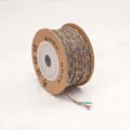 Πολύχρωμο πλεγμένο βαμβακερό κορδόνι 1-1.5mm για χειροποίητα κοσμήματα βραχιόλια και κολιέ DIY. - Ουράνιο τόξο