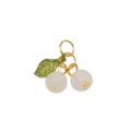 Glass cherry pendant DIY charm for handmade bracelets and necklaces, cute fruit jewelry accessory. - 5 Pieces/Pack (18mm) / White