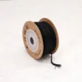 Μαύρο πλεγμένο βαμβακερό κορδόνι 1-1.5mm για DIY χειροποίητα βραχιόλια και κοσμήματα. - Μαύρο