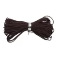 Cordón de tejido de poliéster marrón oscuro, cuerda de jade DIY colgante joyería accesorio artesanal - Manojo de 10m / Marrón Oscuro