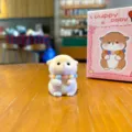 Cute flocked animal figurine toy with gift box, perfect for desktop decor or car interior. - Color Box / Shiba Inu