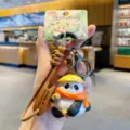 Süßer Panda Schlüsselanhänger Tasche Anhänger, kreative Cartoon Puppe Guochao Geschenk für Damen. - Panda Jianghu Serie Anhänger - Geheimagent Panda / OPP-Beutel