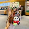 Cute Chinese style panda keychain pendant bag charm cute cartoon doll backpack accessory - Panda Jianghu Series Pendant - Lady Panda / OPP Bag