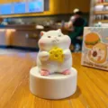 Süße Hamster Figur Harz Desktop Dekoration kreative Stressabbau Tier Ornament für Zuhause - Käse-Stil