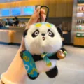 Cute panda plush keychain with skateboard and sunglasses. Perfect bag charm for couples. - OPP Bag Packaging / Panda