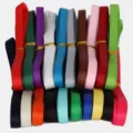 Ensembles de rubans gros-grain multicolores pour beaux nœuds DIY et accessoires de coiffure. - Rubans gros-grain assortis 7 mm, 15 couleurs x 1 yard/couleur