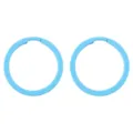 Light blue metal split key rings, DIY handmade bag accessories and hardware components. - Blue