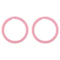 Pink flat metal split key rings, perfect for DIY handmade bag charms and craft accessories. - Pink