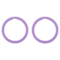 Purple flat split keyrings for DIY crafts, durable metal key ring parts accessories. - Purple