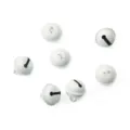 Cloches en métal peint en blanc pour loisirs créatifs, fabrication de bijoux et accessoires. - 10 Pièces/Paquet (22mm) / Blanc