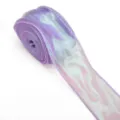 Light Purple Iridescent Organza Ribbon for Gift Wrapping and Hair Bow Decoration - Dreamy Purple