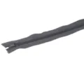Dunkelgrauer Nylonreißverschluss, 20 cm, geschlossenes Ende für Nähzubehör und Kleidung. - 10 Stränge Packung / Grau