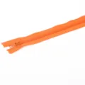 Orangefarbener Nylon-Reißverschluss mit geschlossenem Ende für Kleidung und Heimtextilien. - 10 Stränge Packung / Orangerot